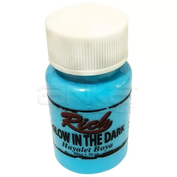 Rich Karanlıkta Parlayan Boya Glow In The Dark 50ml 3010 Mavi ürün görseli 1