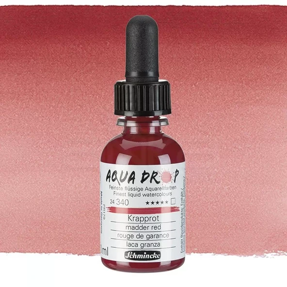 Schmincke Aqua Drop Sıvı Sulu Boya 30ml 340 Madder Red ürün görseli 1