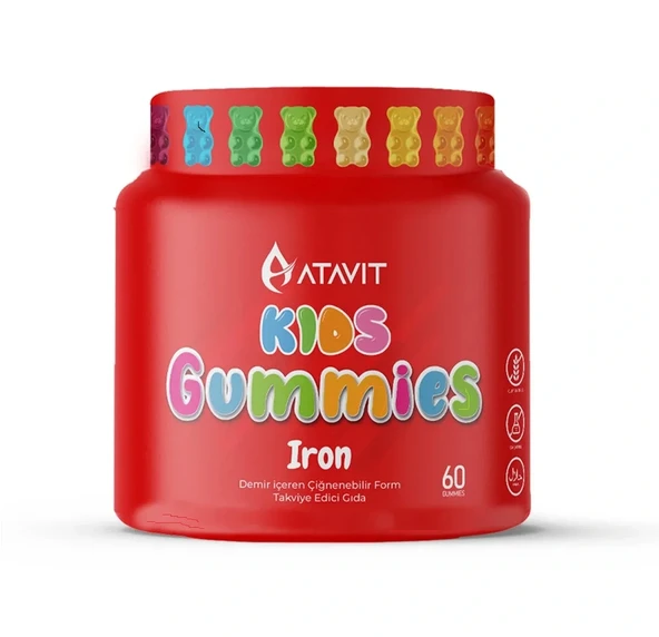 Atavit Kids Iron Demir 60 Gummies ürün görseli 1