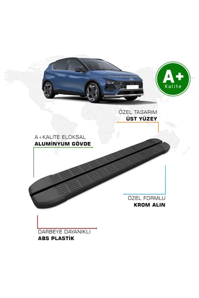 Hyundai Bayon Yan Basamak 2021 Model ve Sonrası S-Line Siyah ürün görseli 1