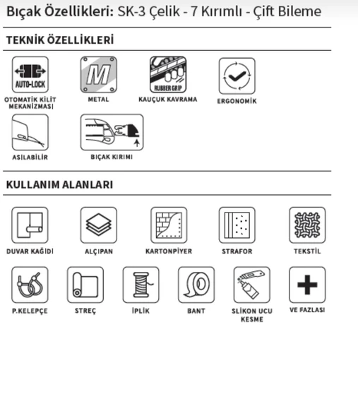 Vıp-Tec Prof. Metal Maket Bıçağı 875109 - Resim 4