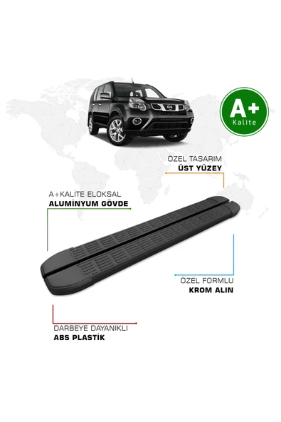 Nissan X-Trail Yan Basamak 2007 – 2014 Model S-Line Siyah ürün görseli 1
