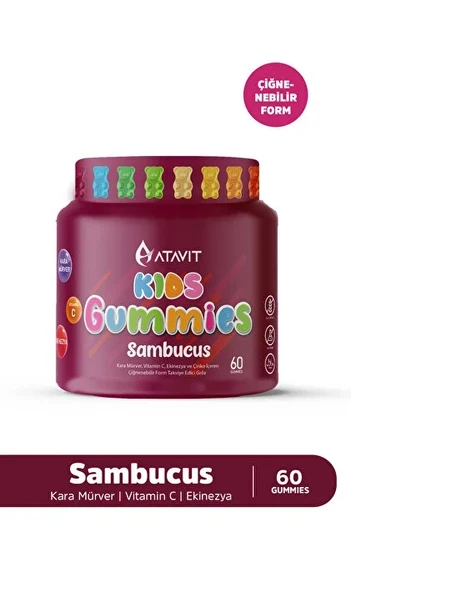 Atavit Kids Sambucus 60 Gummies ürün görseli 1