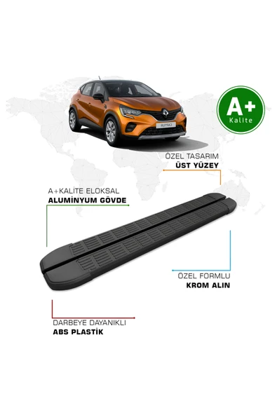 Renault Captur Yan Basamak 2021 Model ve Sonrası S-Line Siyah ürün görseli 1