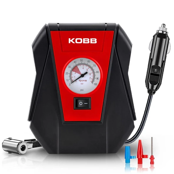 KOBB KB100 12Volt 100 PSI Analog Göstergeli Hava Lastik Şişirme Pompası ürün görseli 1