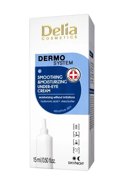 Delia Dermo Sistem SOS Hyaleuronic Acid Pürüzsüzleştirici Nemlendirci Göz Çevresi Krem 15 ml ürün görseli 1