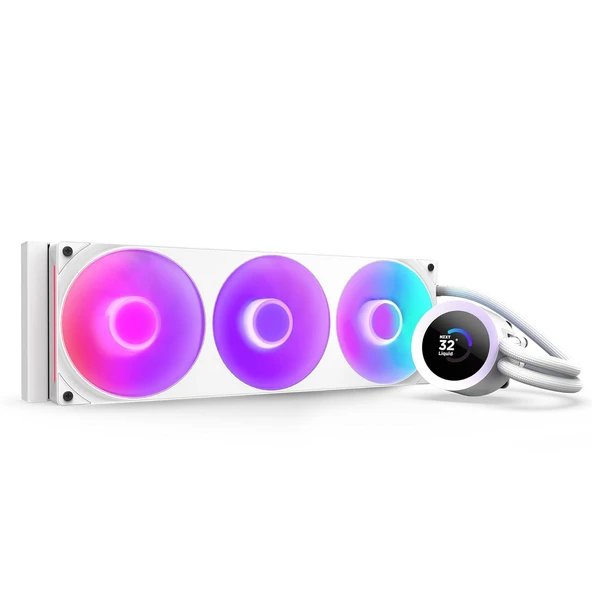 NZXT Kraken Plus 360MM RGB RL-KR360-W2 Beyaz Işlemci Sıvı Soğutucu ürün görseli 1