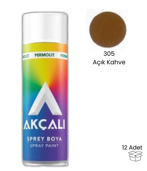 Akçalı Sprey Boya Açık Kahve 400 ml (12 Adet) ürün görseli 1