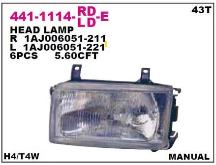 DEPO 4411114LLDE Sol Ön Far FAR VOLKSWAGEN TRANSPORTER T4 1991-2003 Arası Uyumlu ürün görseli 1