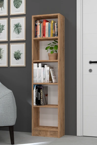 Lila Modern Kitaplık Atlantik Çam ürün görseli 1
