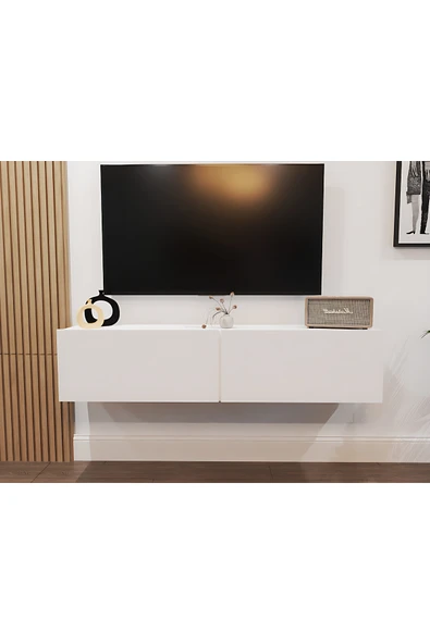 Mobiga Perna Duvara Monte Tv Ünitesi 150 Cm Beyaz ürün görseli 1
