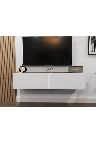 Mobiga Perna Duvara Monte Tv Ünitesi 150 Cm Antrasit-Beyaz ürün görseli 1