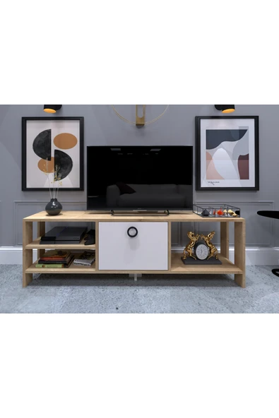 Mobiga Novel Tv Ünitesi 150 Cm Safirmeşe-beyaz ürün görseli 1