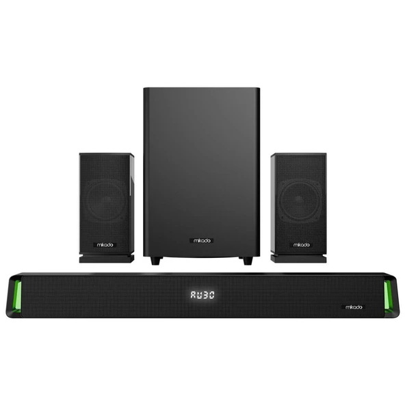 Mikado MD-SBT35 SonicBar Siyah 160W RMS BT+AUX+USB+HDMI/OPTICAL Ev Sinema Soundbar Speaker ürün görseli 1