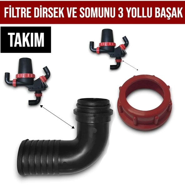 FİLTRE DİRSEK VE SOMUN TAKIM 3 YOLLU BAŞAK ürün görseli 1
