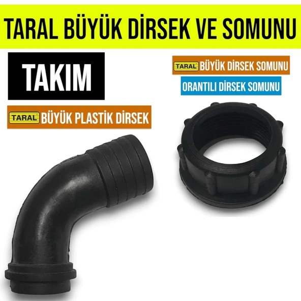 TARAL BÜYÜK DİRSEK VE SOMUNU TAKIM ürün görseli 1