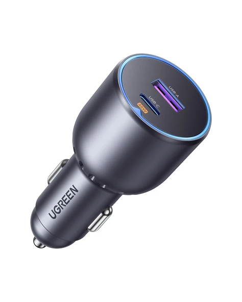 UGREEN 63W 2 Portlu Araç İçi Şarj Cihazı Çakmaklık Adaptörü, 35023 ürün görseli 1