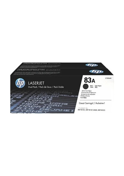 HP 83A 2' Li Paket Siyah LaserJet Toner ürün görseli 1