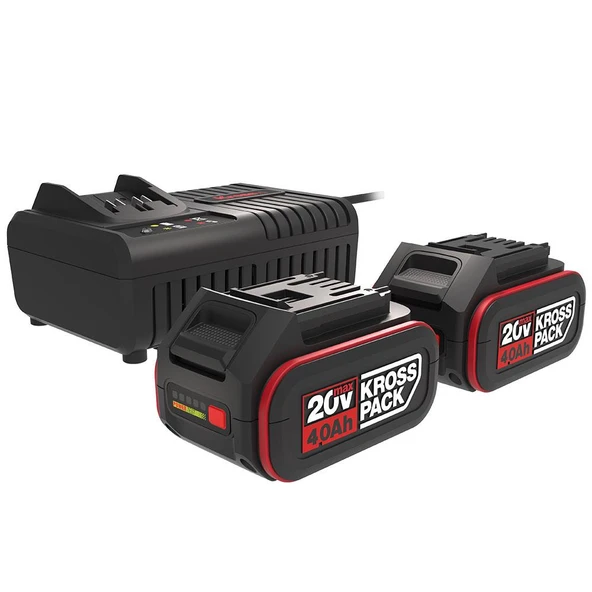 Kress KAD21 20Volt 4.0Ah Li-ion KrossPack 2 Adet Akü ve Akü Şarj Cihazı ürün görseli 1