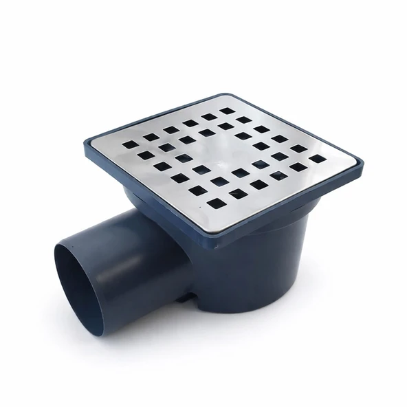 Kare Yer Süzgeci 10x10 Paslanmaz Çelik 45 mm Zemin Süzgeci Banyo Duş Tuvalet Su Tahliye Izgarası ürün görseli 1
