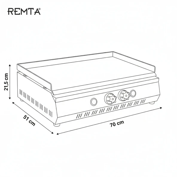 Remta 70 Cm Pleyt Izgara - R85 - Resim 2