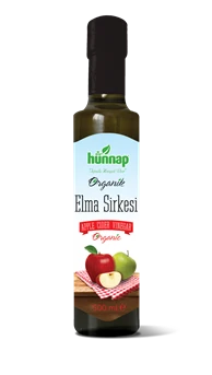 HÜNNAP ORGANİK ELMA SİRKESİ 500ML CAM ürün görseli 1