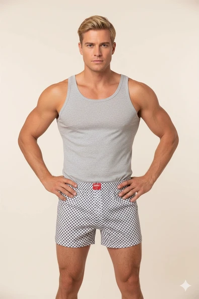 Şahinler Penye Erkek Boxer E010 ürün görseli 1