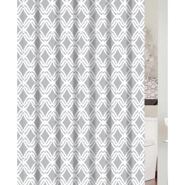 Primanova Matrix Banyo Perdesi Pvc 180x200 ürün görseli 1