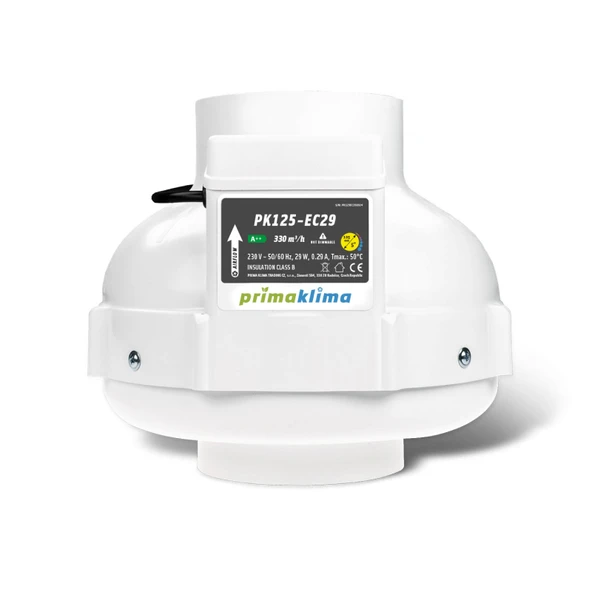 Prima Klima PK125-EC29 Sessiz Fan 330 m3/h 125 mm EC Motor ürün görseli 1