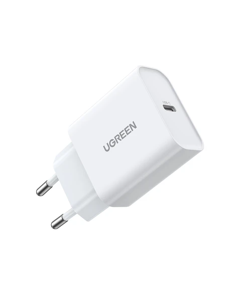 UGREEN 20W Hızlı Şarj Cihazı QC PD Hızlı Şarj Cihazı 1xUSB-C, Beyaz, 60450 ürün görseli 1