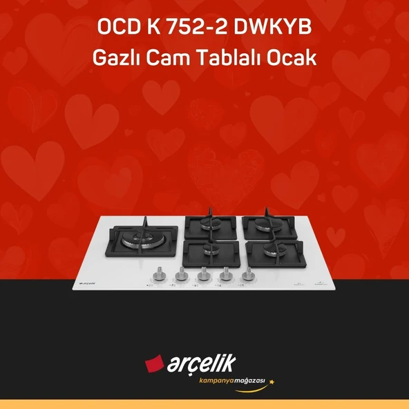 ARÇELİK OCD K 752-2 DWKYB Gazlı Cam Tablalı Ocak - Resim 3