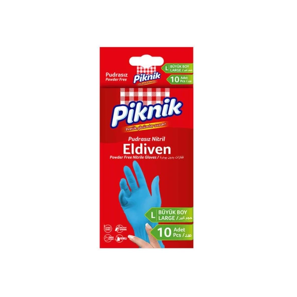 Piknik Nitril Eldiven Büyük Boy 10'lu ürün görseli 1