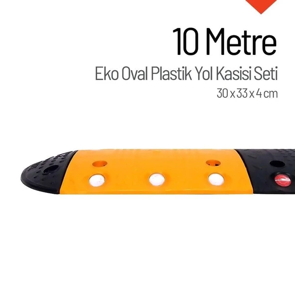10 Metre Oval Plastik Hız Kesici Set | Modüler Yol Kasisi Çözümü ürün görseli 1