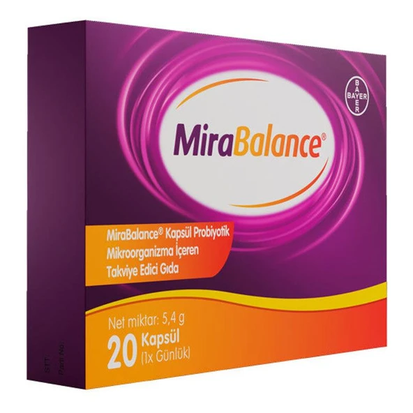 Bayer Mirabalance Probiyotik İçeren Takviye Edici Gıda 20 Kapsül ürün görseli 1