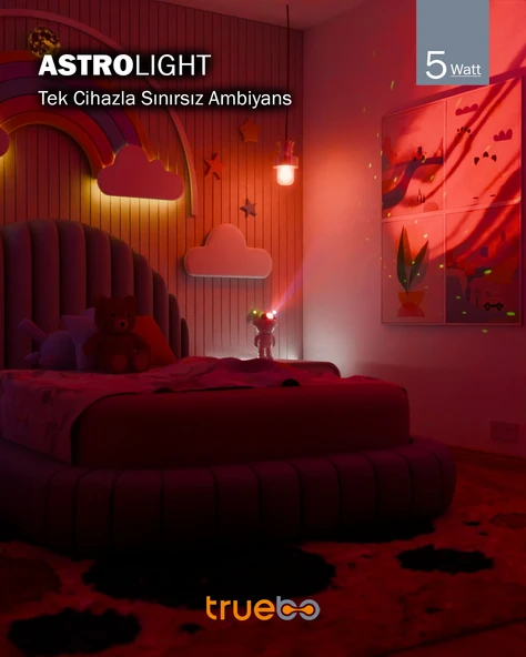 Truebo AstroLight Bluetooth Hoparlör Gece Lambası ürün görseli 1