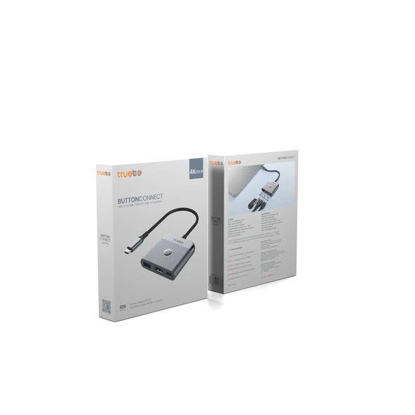 Truebo ButtonConnect 3in1 Aç/Kapa Tuşu HDMI Hub - Resim 8
