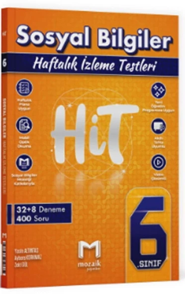 Mozaik 6. Sınıf Sosyal Bilgiler Haftalık İzleme Testleri ürün görseli 1
