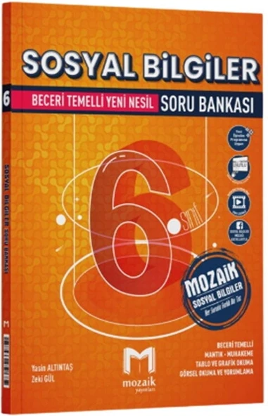 6. Sınıf Sosyal Bilgiler Beceri Temelli Yeni Nesil Soru Bankası Mozaik ürün görseli 1