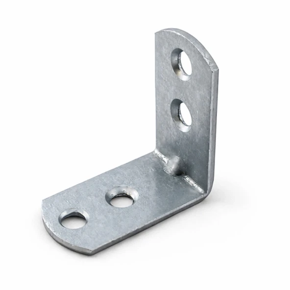 L Demir Gönye Metal Yuvarlak Başlı 20x35x35 mm Köşe Birleştirme Sabitleme Montaj Aparatı (50 Adet) ürün görseli 1