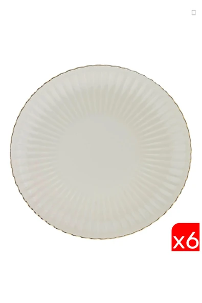 Kütahya Porselen Bone Luz Altın File Servis Tabağı 27cm 6 lı ürün görseli 1