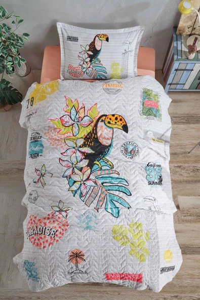 Ranforce %100 Pamuk Tek Kişilik Dört Mevsim Set Paradise ürün görseli 1