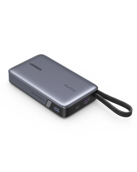 UGREEN Nexode 20.000 mAh 67W USB-C Dahili Kablolu Hızlı Şarj Powerbank, 55996B ürün görseli 1