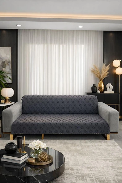 Pondü 170x210 cm Kaymaz Taban Koltuk Örtüsü Antrasit ürün görseli 1