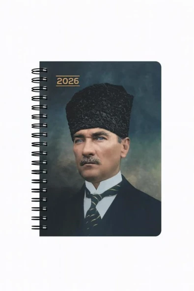 2026 - 17x24 Atatürk Günlük Spiralli Ajanda - Başkomutan ürün görseli 1