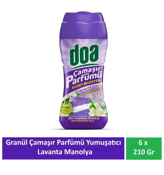 Doa Granül Çamaşır Parfümü & Çamaşır Yumuşatıcı Lavanta ve Manolya 6 x 210 Gr ürün görseli 1