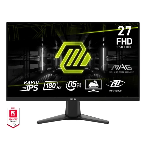 MSI MAG 275F 27" 180Hz 0,5ms Rapid IPS Adaptive-Sync Full HD Gaming (Oyuncu) Monitör ürün görseli 1