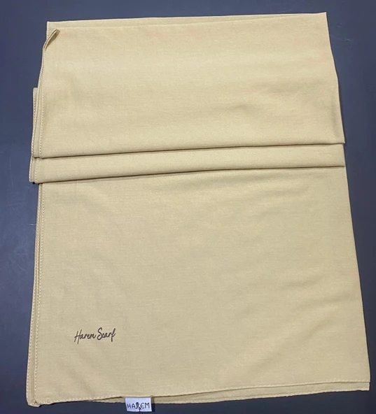 HAREM SCARF İNCİLA ŞAL-KOYU BEJ ürün görseli 1