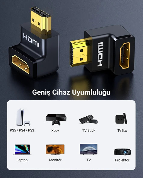 UGREEN 90 Derece HDMI to HDMI Dönüştürücü, 20109