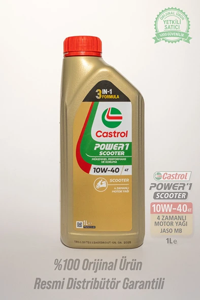 Power1 Scooter 10w-40 4t 1l Scooter Motor Yağı ürün görseli 1