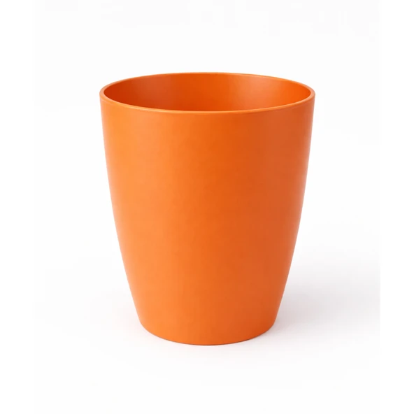 Turuncu Kırılmaz Plastik Dekoratif Saksı (1 Adet) 15CM Orkide Çiçek Bitki İçin Kırılmaz Balkon Saksısı ürün görseli 1